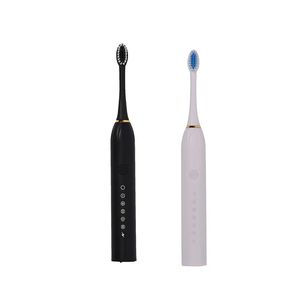 NEW In Box Set of 2 Rechargeable Electric Toothbrush 1 White/1Black